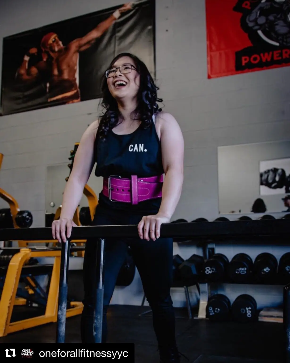 A member training at One For All Fitness